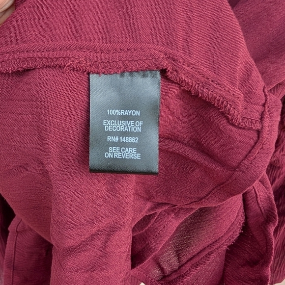 TORRID Babydoll Gauze Crochet Trim Lace-Up Top NWT - Picture 7 of 7